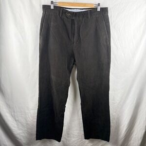 J. McLaughlin Black Pima Cotton Corduroy Style Straight Leg Pants Size 36